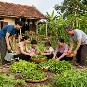 Gia đình, làm vườn