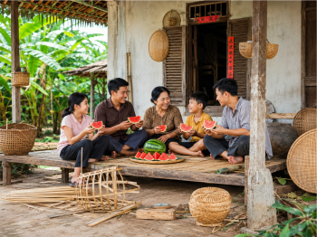 Gia đình, ăn dưa hấu 8