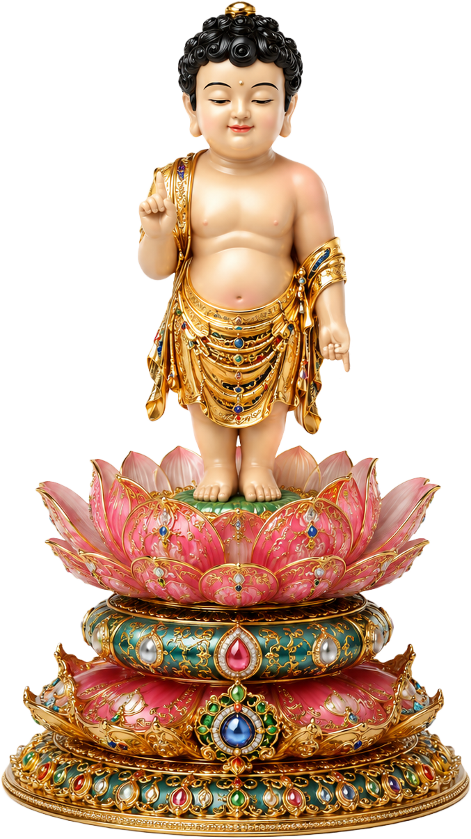 Tượng bé Siddhartha Gautama, phật đản sanh 14