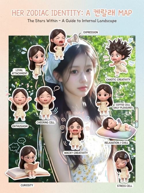 Create a poster inspired by Yumi’s Cells with the same soft, aesthetic,...