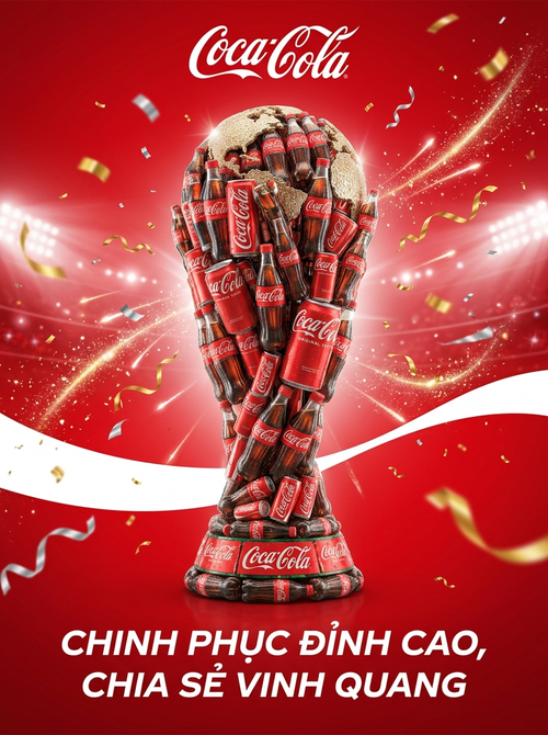 Tạo một quảng cáo chuyên nghiệp cho [Cocacola]Phông nền nên sử dụng màu sắc đặc...