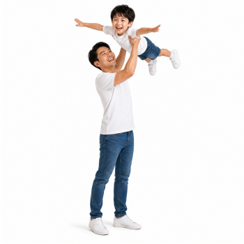 Bố và con, vui vẻ 19