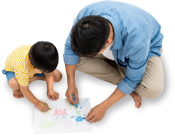 Bố và con, vui vẻ 13