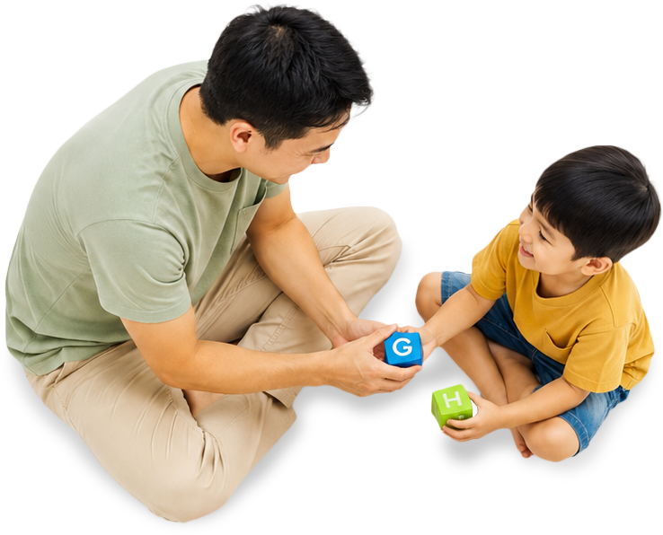 Bố và con, vui vẻ 9