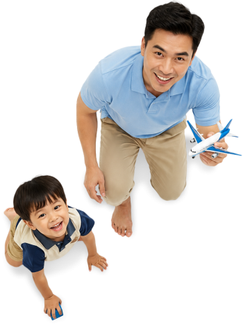 Bố và con, vui vẻ 8
