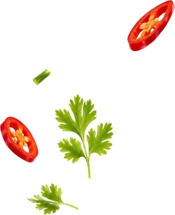 Rau mùi, ớt