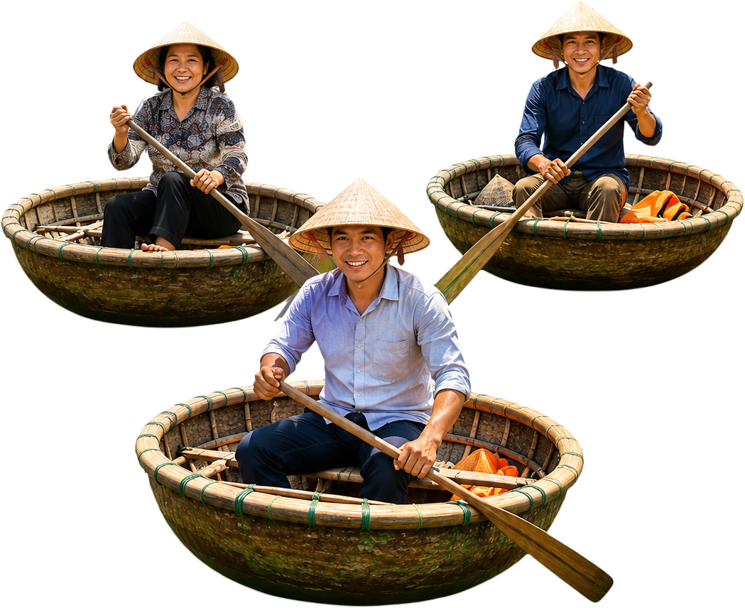 Người dân, chèo thuyền