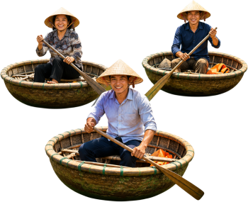 Người dân, chèo thuyền