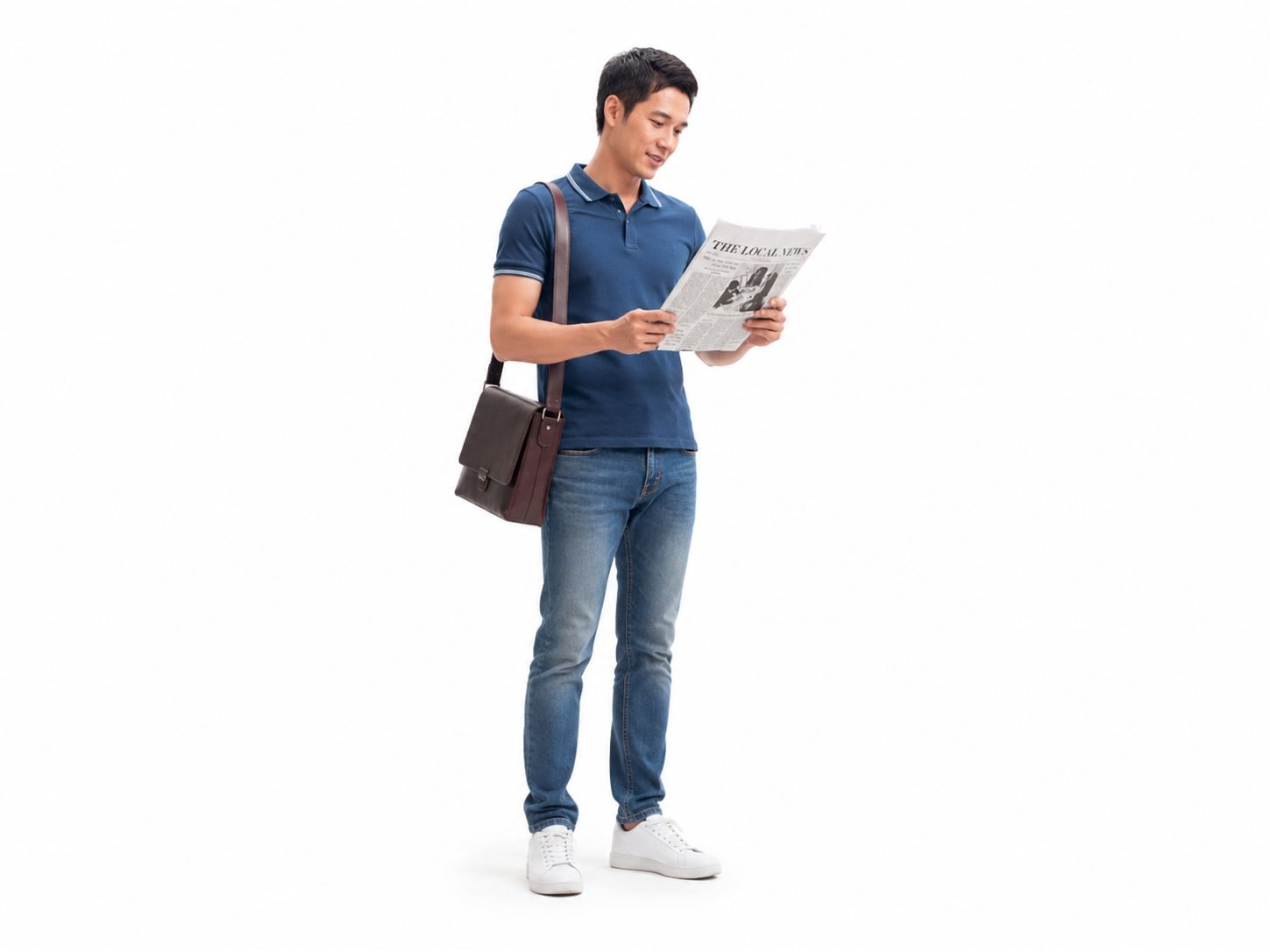 Chàng trai, đọc báo 21