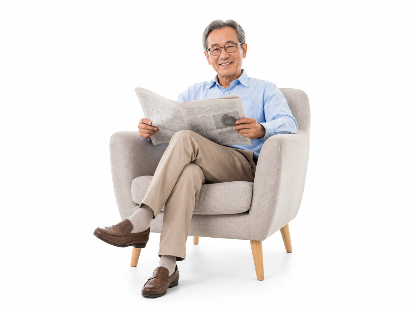 Ông cụ, đọc báo 18