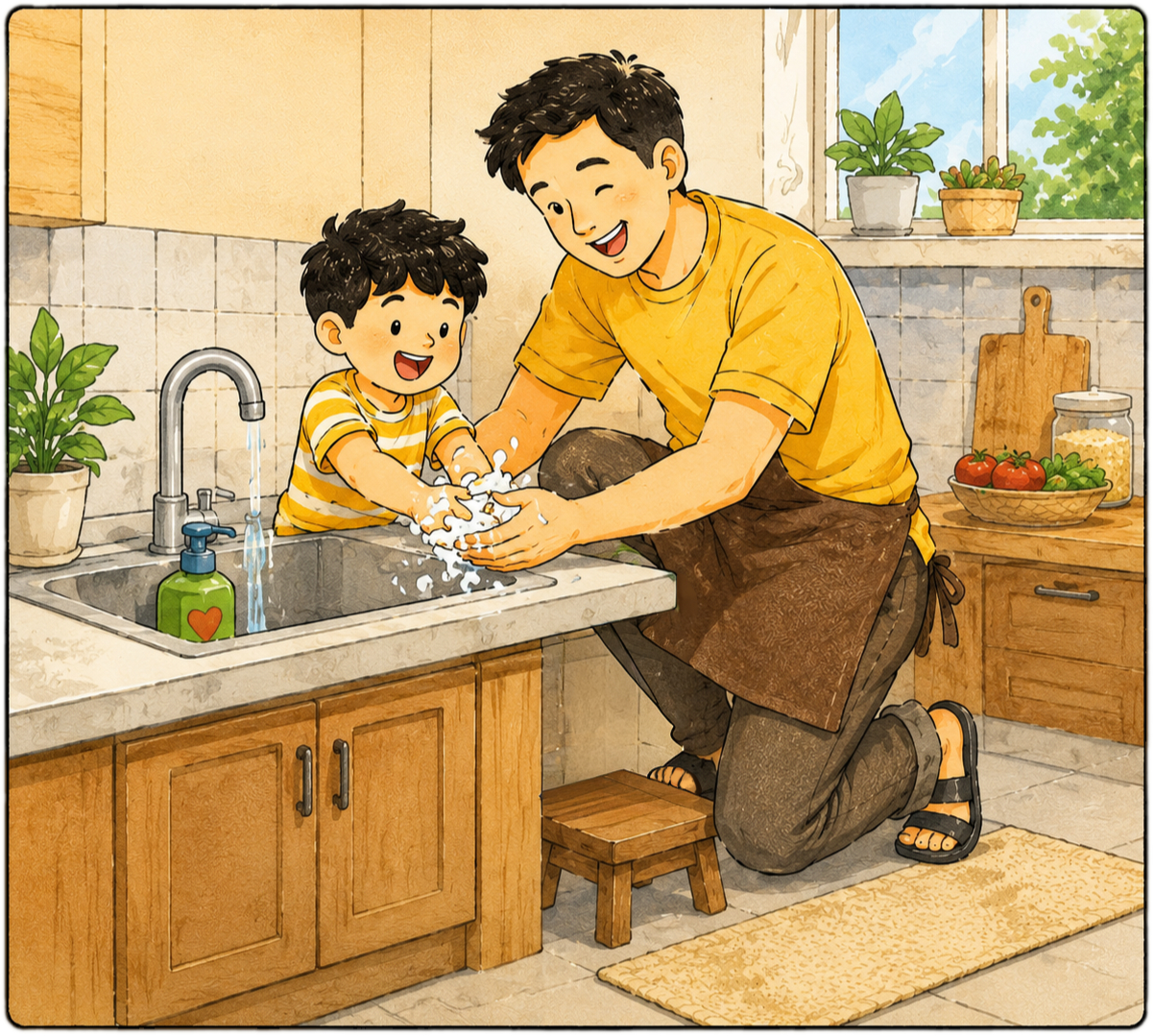 Bố và con, vui vẻ 39