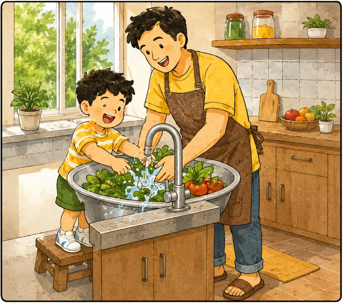 Bố và con, vui vẻ 37