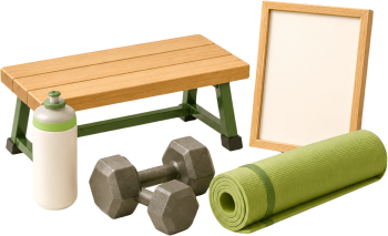 Tạ, thảm yoga, đạo cụ