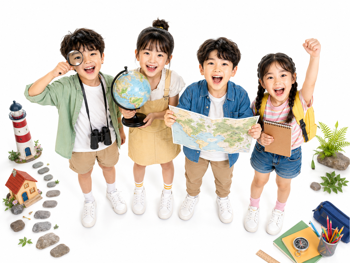 Cô bé, cậu bé, vui vẻ 8