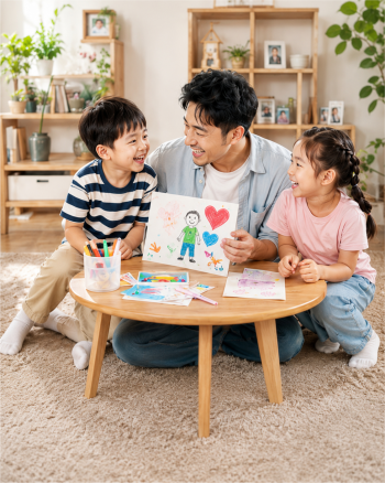Bố và con, vui vẻ 2