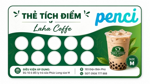 Tạo thiết kế phiếu tích điểm phù hợp in ấn thực tế, Tiêu đề: Thẻ tích điểm, Nội dung:...