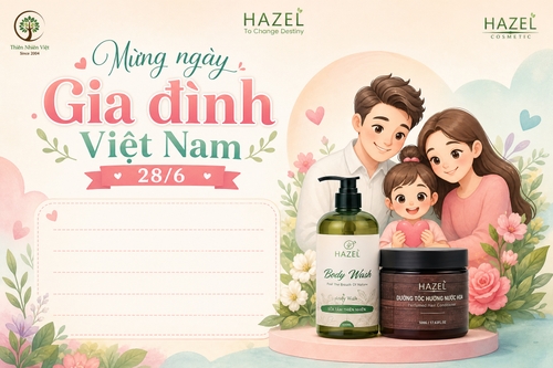 phong cách dễ thương, có hình vẽ gia đình 3 người đang vui vẻ