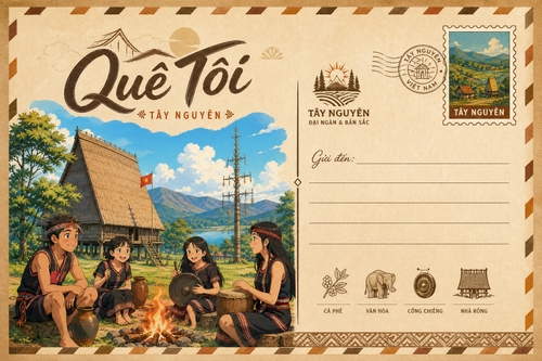 thêm ảnh Tây Nguyên retro