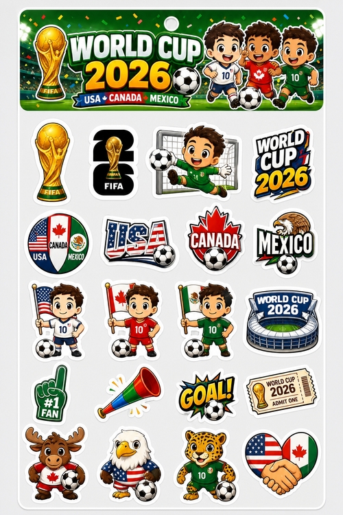 Tạo thiết kế sticker sheet bố cục dọc, ảnh vuông 1:1, bố cục giống một tờ sticker...