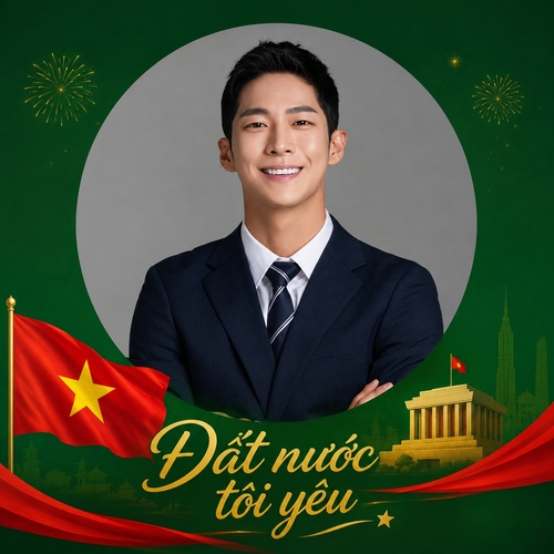 Thêm lá cờ tổ quốc, thêm chữ: " Đất nước tôi yêu "