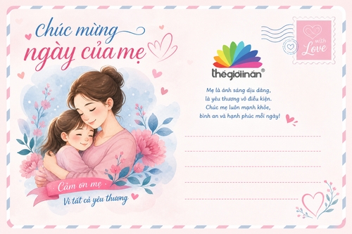 thiệp có lời chúc gửi mẹ ngắn