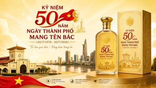 kỷ niệm 50 năm ngày thành phố mang tên Bác (2/7/1976-2/7/2026), tone vàng cổ điển