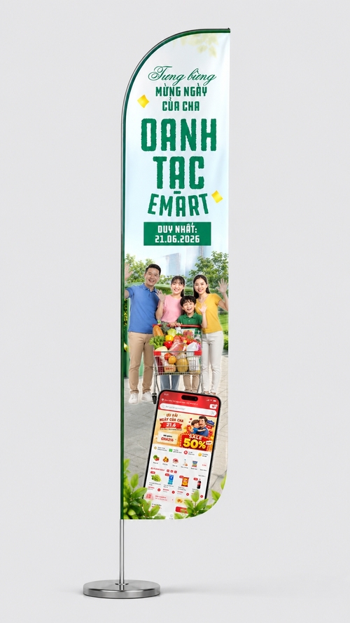 từ poster bên, chuyển đổi thành dạng cờ Phướn