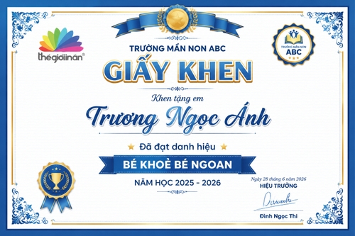 Giấy khen ký ngày 28/6/2026, hiệu trưởng Đình Ngọc Thi