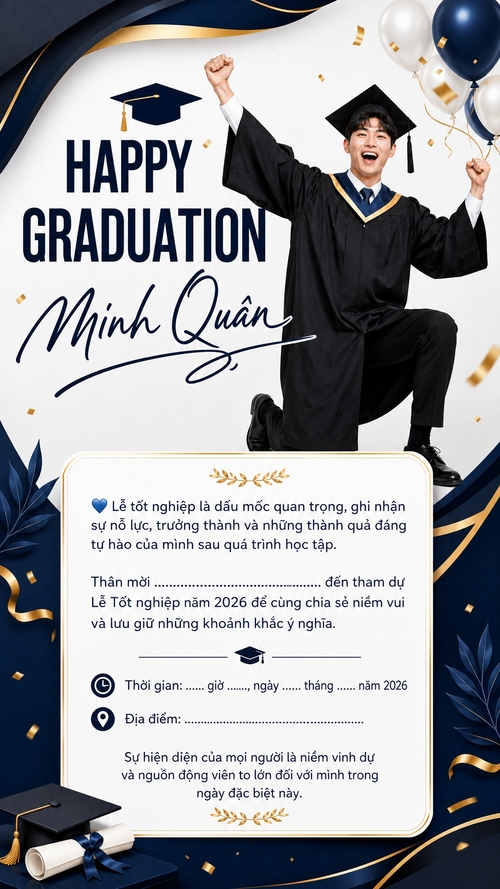 Từ hình kết hợp cho ra thiết kế với nội dung: https://media.penci.vn/bfc/image/transform/width=800,height=800/libs/images/2026/06/penci_bich_tram_s7_2.jpg tone xanh navy đen trắng hiện đại, chữ Minh Quân font viết tay bay bổng