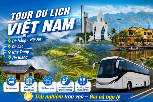 Từ hình https://media.penci.vn/bfc/image/transform/width=800,height=800/libs/images/2025/12/penci_pexels_pexels_tuan_vy_903011268_32843809.jpg kết hợp với https://media.penci.vn/bfc/image/transform/width=800,height=800/libs/images/2025/12/penci_pexels_pexels_tuan_vy_903011268_32877193.jpg, https://media.penci.vn/bfc/image/transform/width=800,height=800/libs/images/2025/07/penci_pixabay_stone_3060063_1920.jpg, https://media.penci.vn/bfc/image/transform/width=800,height=800/libs/images/2024/11/penci_pixabay_hoi_an_ho_nuoc_nha_viet_nam_viet_nam_ngphamthuytrang.jpg cho ra thiết kế với nội dung: kết hợp các hình ảnh, font chữ cứng nghiêng màu trắng nổi bật