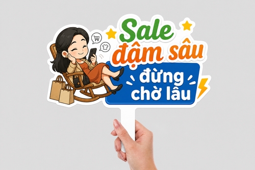 Nội dung thiết kế: Sale đậm sâu, đừng chờ lâu