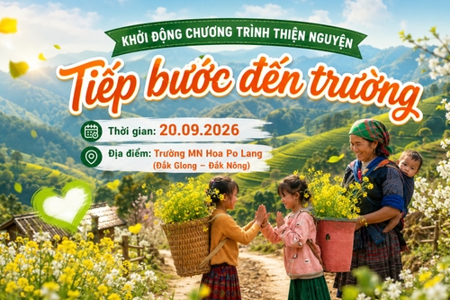 Từ hình https://media.penci.vn/bfc/image/transform/width=800,height=800/libs/images/2025/03/penci_pixabay_xuanduongvan87_20.jpg kết hợp với https://media.penci.vn/bfc/image/transform/width=800,height=800/libs/images/2025/08/penci_pixabay_vietnamese_9202852_1920.jpg, https://media.penci.vn/bfc/image/transform/width=800,height=800/libs/images/2024/11/penci_pixabay_ruong_ruong_lua_canh_dong_mien_nui_vung_cao_moutian_lai_chau_oliver_nguyen.jpg cho ra thiết kế với nội dung: Thời gian: 20.09.2026Địa điểm: Trường MN Hoa Po Lang (Đắk Glong – Đắk Nông)