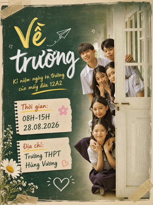 Từ hình https://media.penci.vn/bfc/image/transform/width=800,height=800/libs/images/2026/02/penci_pexels_pexels_lap_dinh_quoc_728742807_27910920_1.jpg kết hợp cho ra thiết kế với nội dung: font chữ brush như phấn viết lên bảng, không để các icon địa chỉ, thời gian