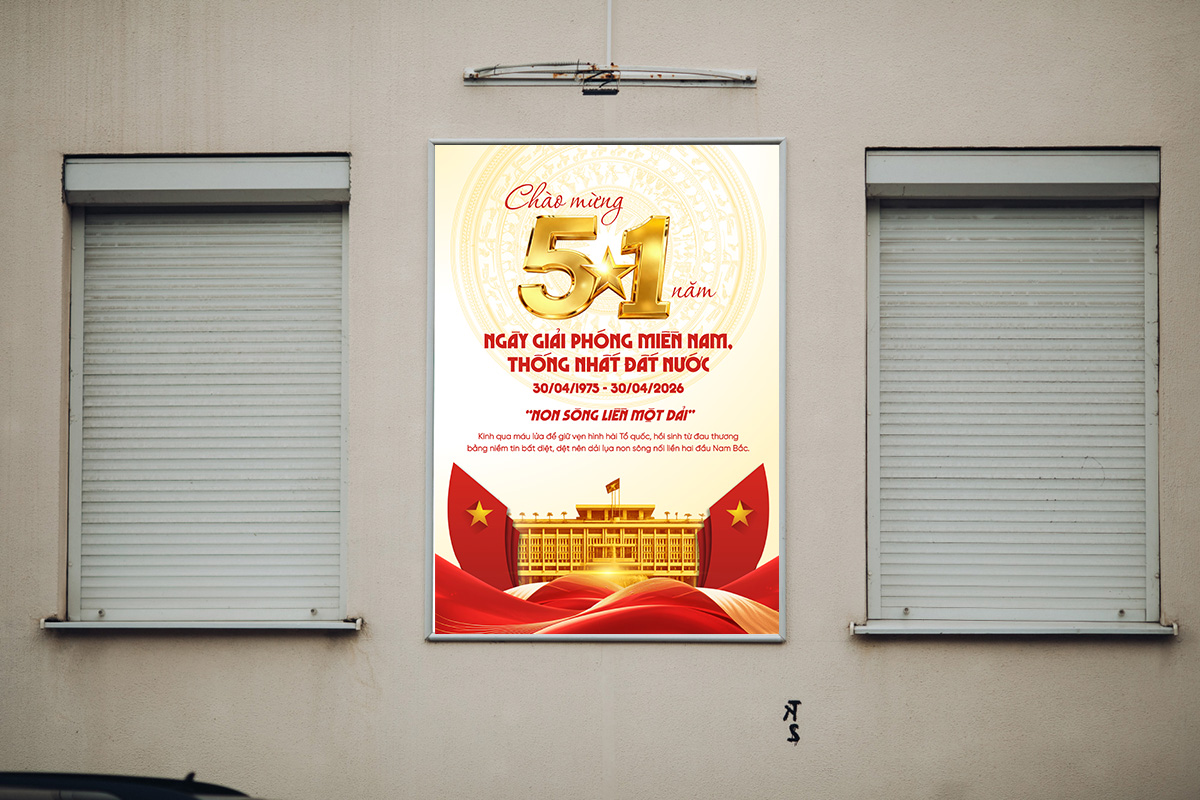 99+ Mẫu Poster mừng ngày Giải phóng miền nam 30/4 và 1/5 ấn tượng, tải xuống miễn phí