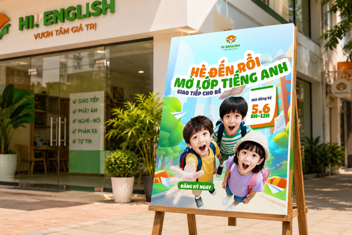 Gợi ý mẫu poster tuyển sinh, thông báo cắm trại mùa hè dành cho trung tâm, câu lạc bộ
