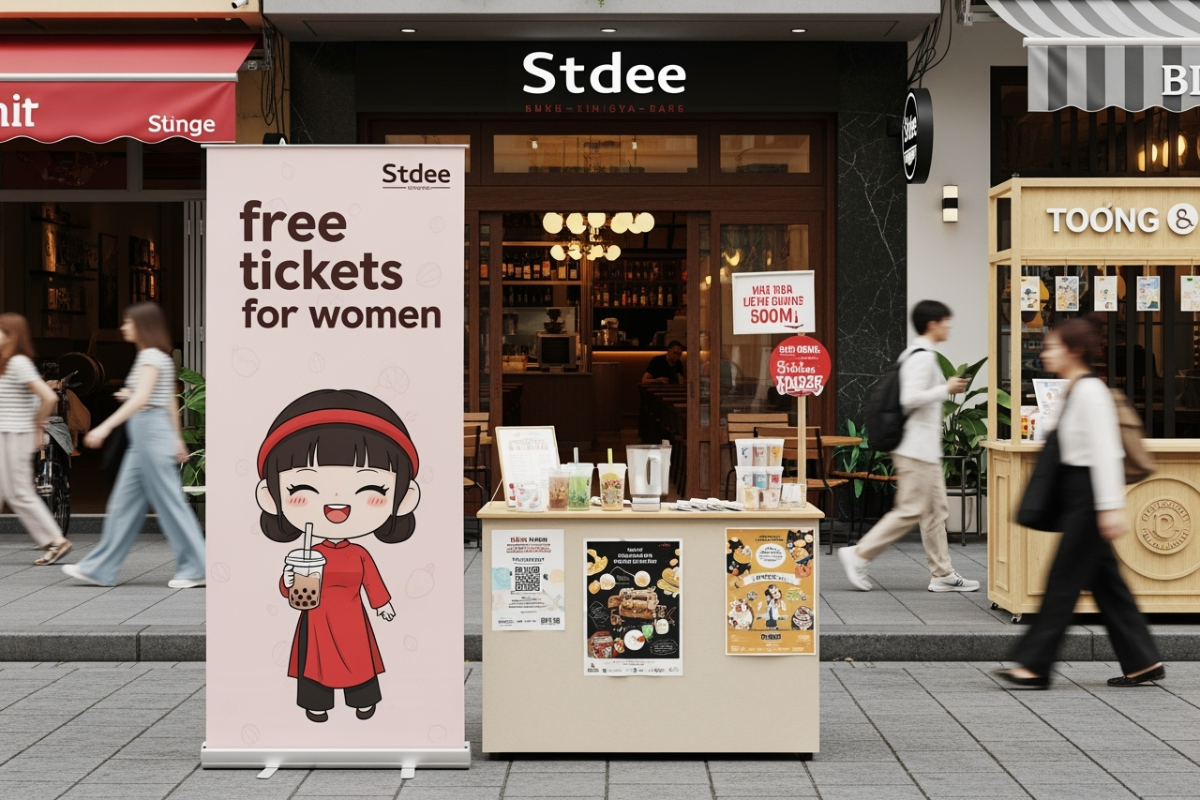 Gợi ý mẫu Standee, cờ phướn ngày Phụ nữ 20/10 đẹp, miễn phí dành cho nhà bán hàng