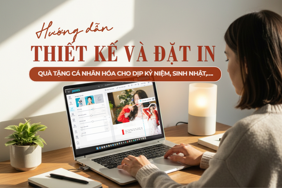 Hướng dẫn cách thiết kế và đặt in quà tặng cá nhân hóa online đơn giản với Penci