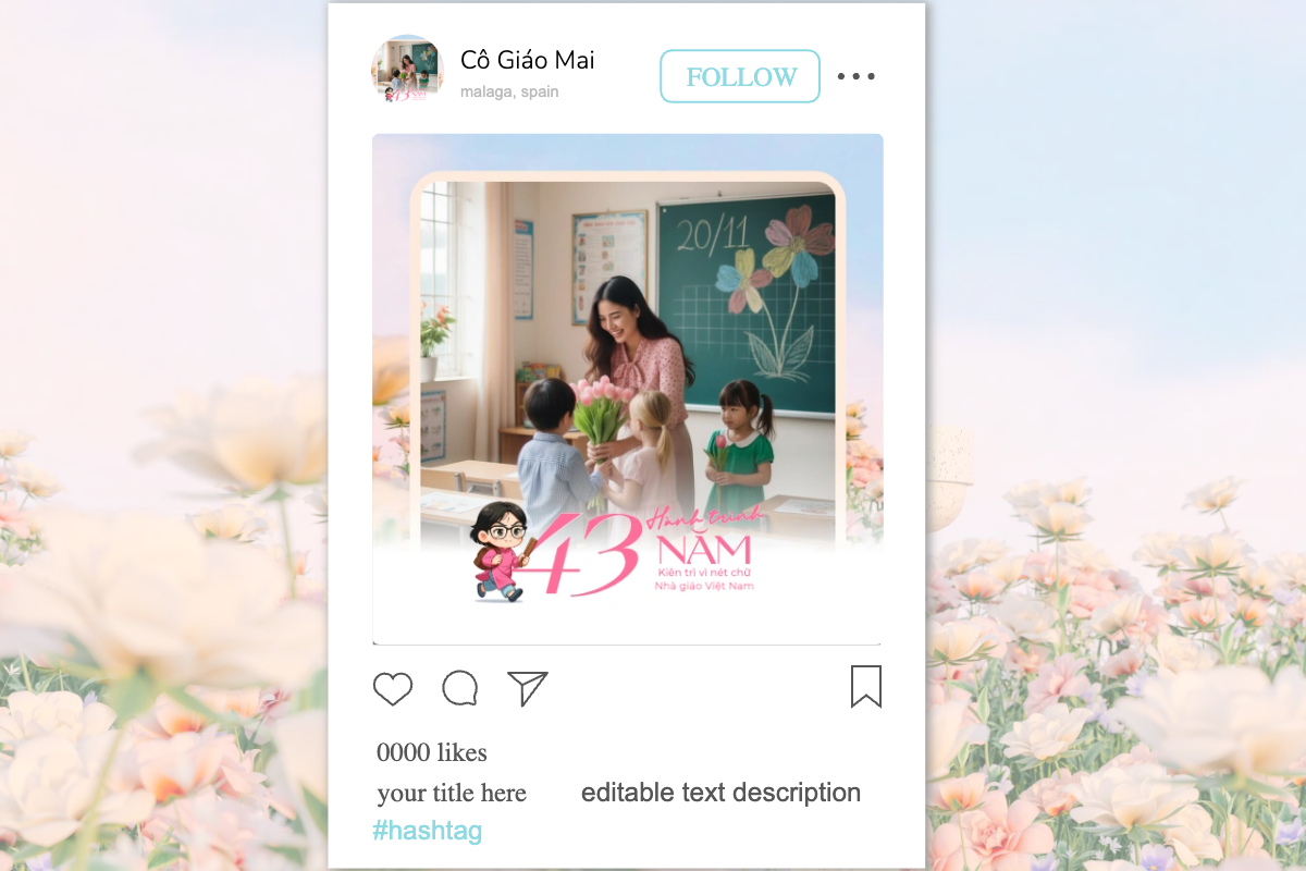 Tổng hợp mẫu khung Avatar chào mừng 20/11 đẹp và cách tạo khung ảnh đại diện kỷ niệm 43 năm ngày Nhà giáo Việt Nam