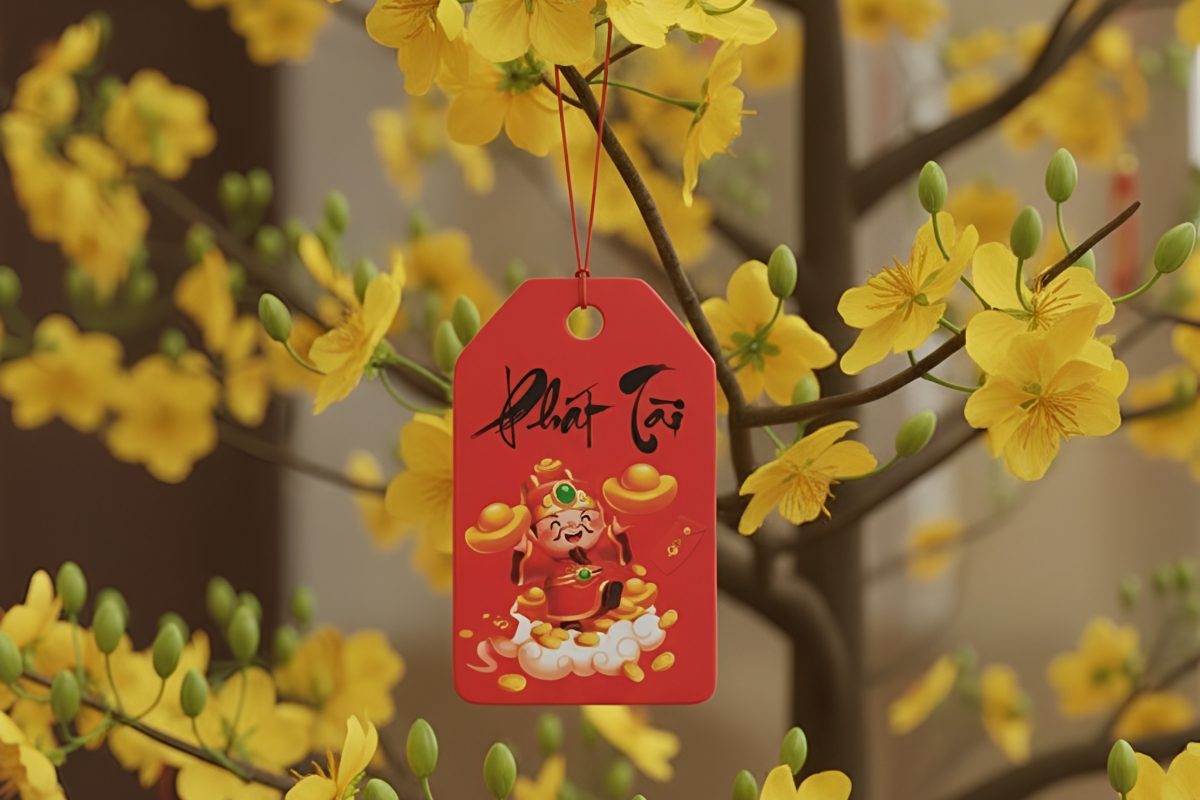 Tổng hợp mẫu thiết kế tag treo trang trí Tết, tag giấy hộp quà Tết miễn phí, đặt in theo yêu cầu