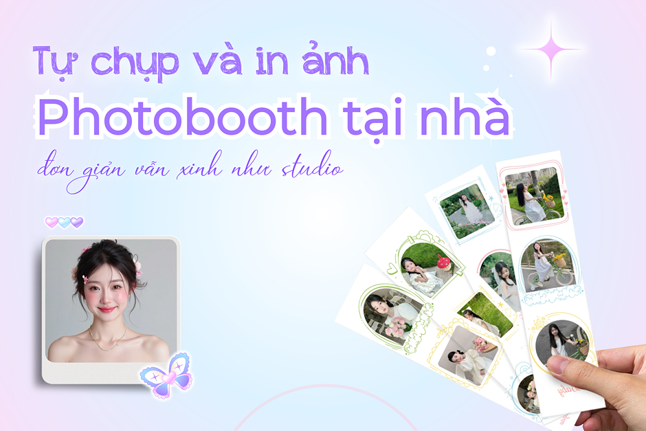Tự chụp và in Photobooth tại nhà đơn giản mà xinh như studio